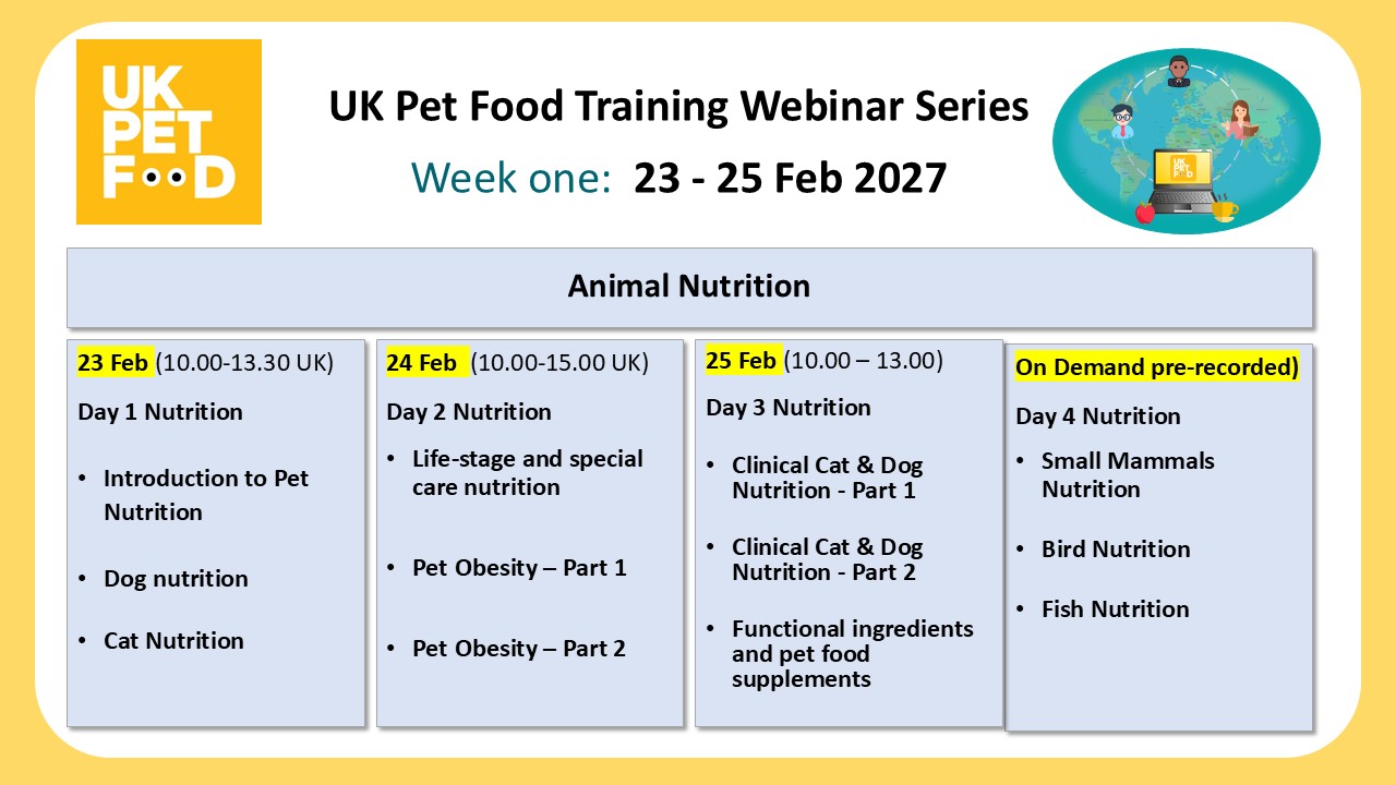Pet Food & Nut Course Week 1 2027