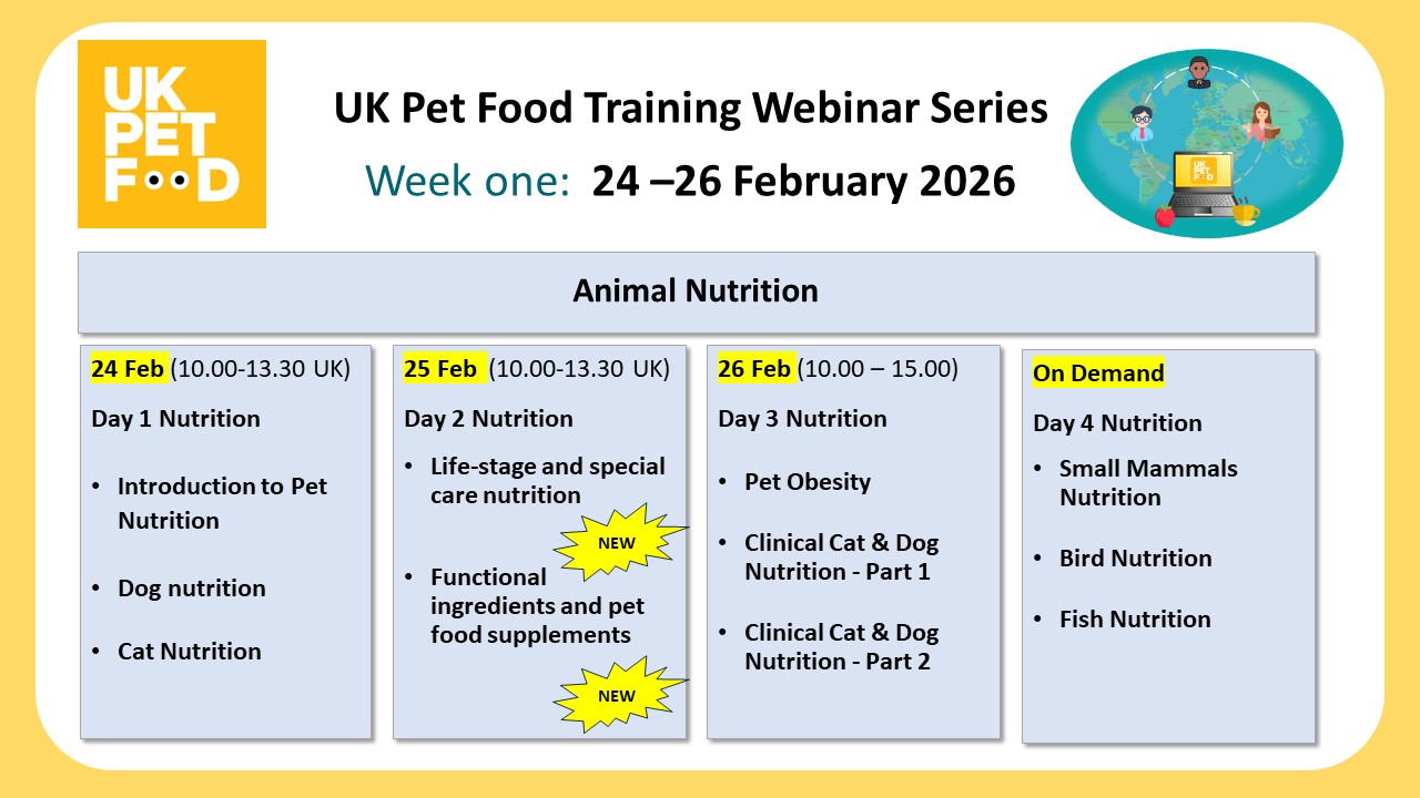 Pet Food & Nut Course Week 1 2026