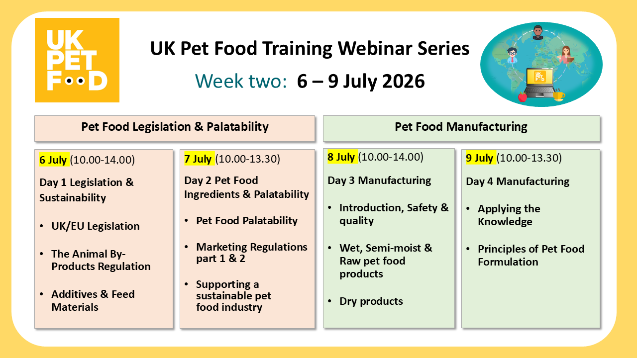 Pet Food & Nut Course week 2 2026