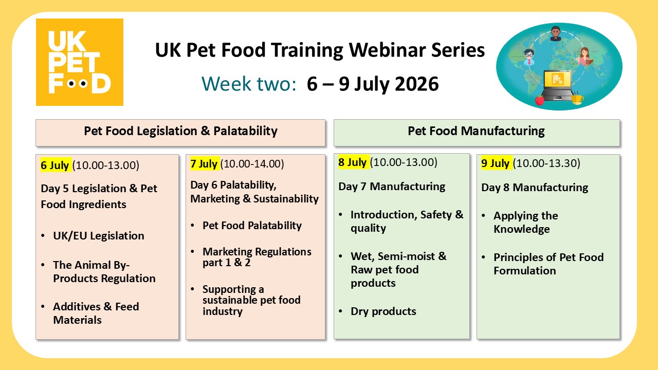 Pet Food & Nut Course week 2 2026