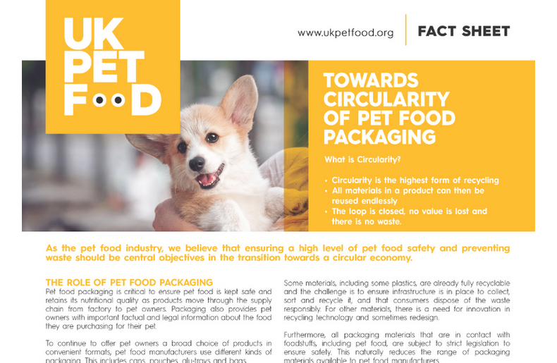Towards Circularity of Pet Food Packaging